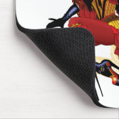 Rode Steampunk Fee en Octopus Muismat (Hoek)