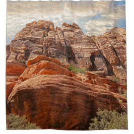 rode steen douchegordijn