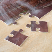 Rode steen in Baring Creek in Glacier National Legpuzzel (Zijkant)