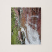 Rode steen in Baring Creek in Glacier National Legpuzzel (Verticaal)