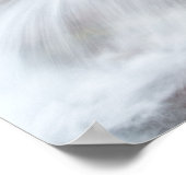 Rode steen in Baring Creek in Glacier National Poster (Hoek)