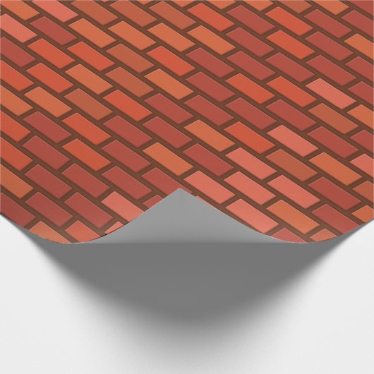 Rode steenwand cadeaupapier (Hoek)