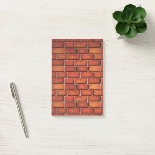 Rode steenwand post-it® notes (Kantoor)