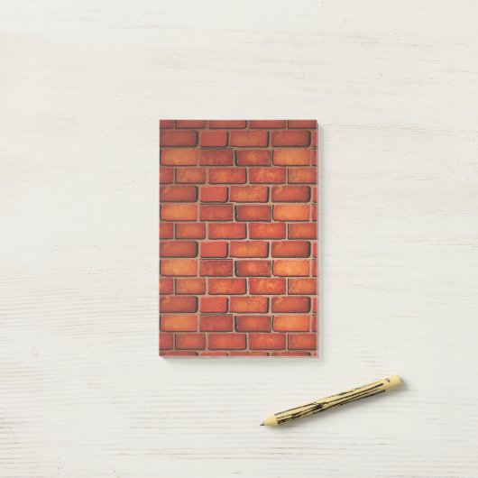 Rode steenwand post-it® notes (Op bureau)