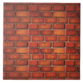 Rode steenwand tegeltje (Voorkant)