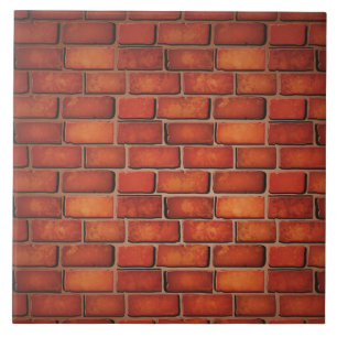 Rode steenwand tegeltje