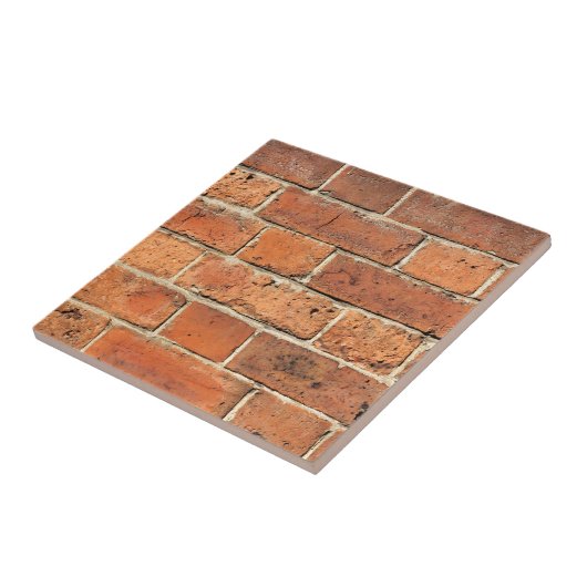 Rode steenwand tegeltje (Zijkant)