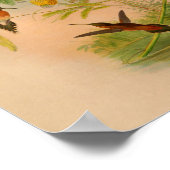 rode stekelkogels printbloemen poster (Hoek)