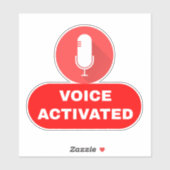 Rode stem geactiveerd sticker (Vel)