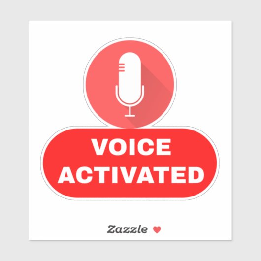 Rode stemactivering sticker (Vel)