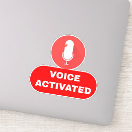 Rode stemactivering sticker