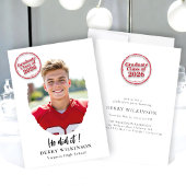 Rode Stempel Klas van 2026 Afstudeerfoto Kaart