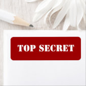 Rode Stencil Top Secret Etiket (Insitu)