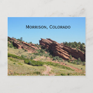 rode stenen in Morrison, Colorado Briefkaart
