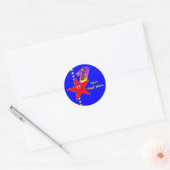 Rode Ster 1e Verjaardag Stickers (Envelop)