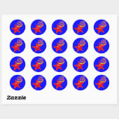 Rode Ster 5e Verjaardagsfeestje Stickers (Vel)