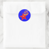 Rode Ster 5e Verjaardagsfeestje Stickers (Tas)