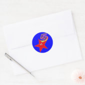 Rode Ster 5e Verjaardagsfeestje Stickers (Envelop)