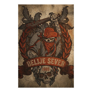 Rode Ster Belgrado Delije Sever 1989 Foto Afdruk