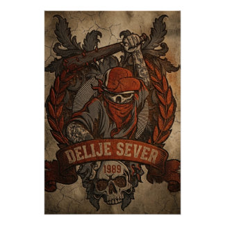 Rode Ster Belgrado Delije Sever 1989 Perfect Poster