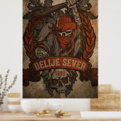 Rode Ster Belgrado Delije Sever 1989 Poster (Keuken)