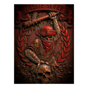 Rode Ster Belgrado Ultras Hooligan Geprägd Perfect Poster
