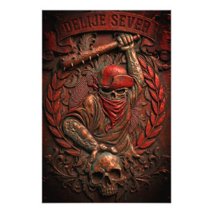 Rode Ster Belgrado Ultras Hooligan Geprägte Foto Afdruk