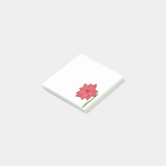 Rode Ster Bloem Blank Post-it® Notes (Schuin)