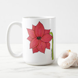 Rode Ster Bloem Koffiemok