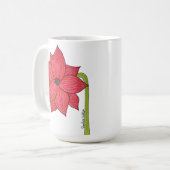 Rode Ster Bloem Koffiemok (Voorkant links)
