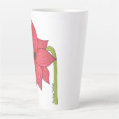 Rode Ster Bloem Latte Mok (Voorkant)
