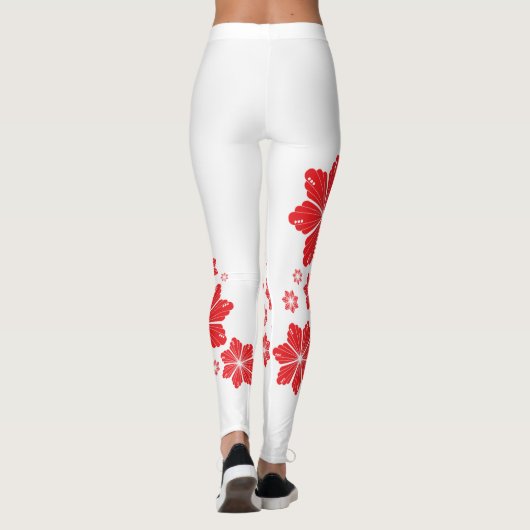 Rode Ster Bloem Leggings (Achterkant)