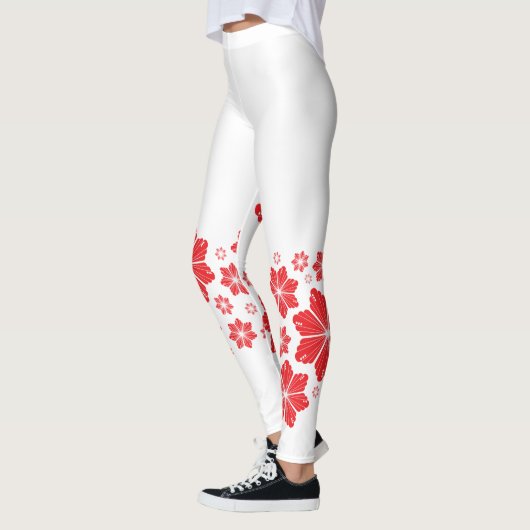 Rode Ster Bloem Leggings (Links)