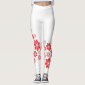 Rode Ster Bloem Leggings (Voorkant)