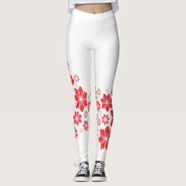 Rode Ster Bloem Leggings
