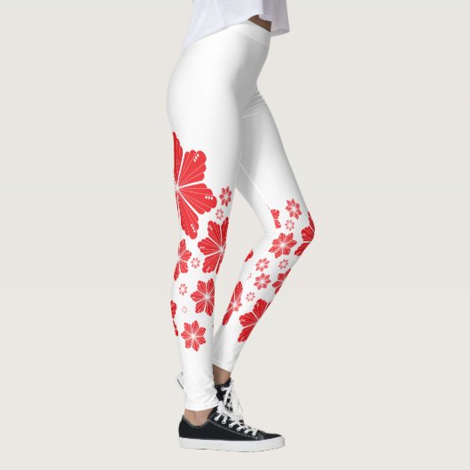 Rode Ster Bloem Leggings (Rechts)