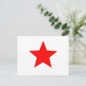 rode ster briefkaart (Staand voorkant)
