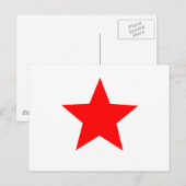 rode ster briefkaart (Voorkant / Achterkant)