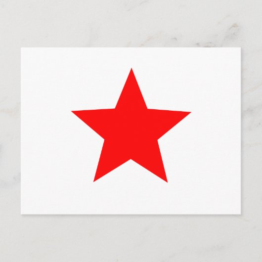 rode ster briefkaart (Voorkant)