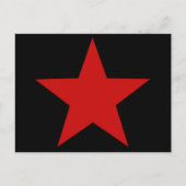 Rode ster briefkaart (Voorkant)