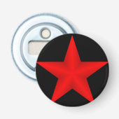 Rode ster button flesopener (Voorkant)