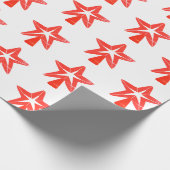 Rode ster cadeaupapier (Hoek)