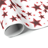 Rode ster cadeaupapier (Rol Hoek)