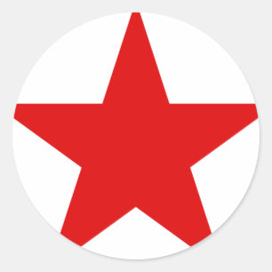 Rode Ster Communistisch Socialist Ronde Sticker