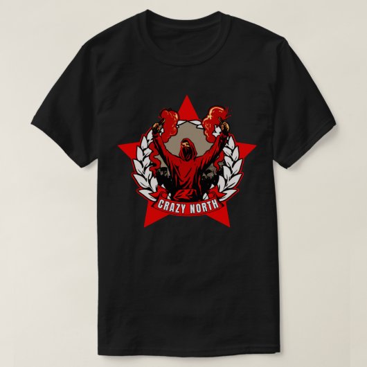 Rode Ster Crazy North T-shirt (Design voorkant)