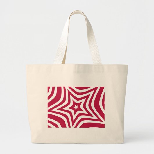 Rode ster grote tote bag (Voorkant)