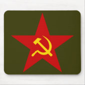 Rode Ster (hamer & sikkel) mousepad Muismat (Voorkant)