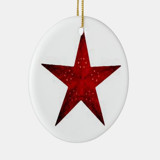 Rode ster keramisch ornament (Rechts)