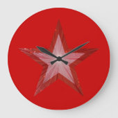 Rode ster klok rond rood (Voorkant)