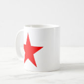 Rode ster koffiemok (Voorkant links)